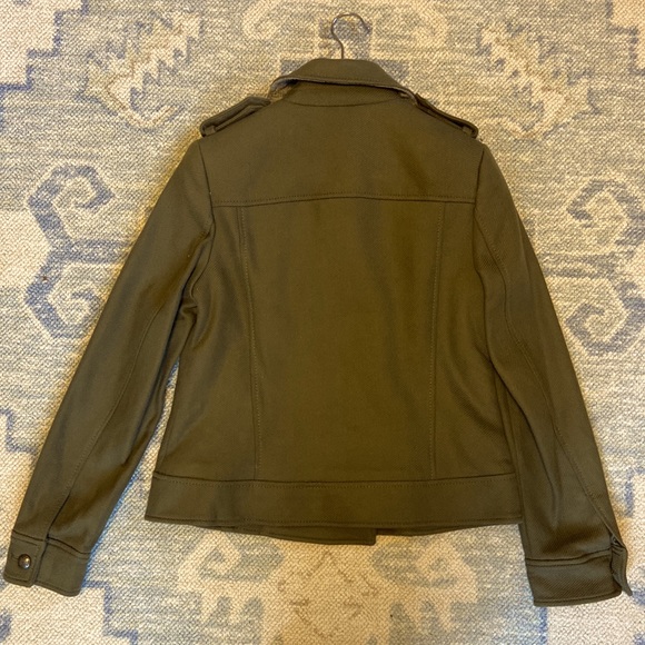 Banana Republic Double Breasted Military Peacoat Blazer Jacket Army Green - Picture 4 of 5